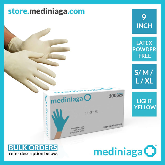 Powder-free latex gloves