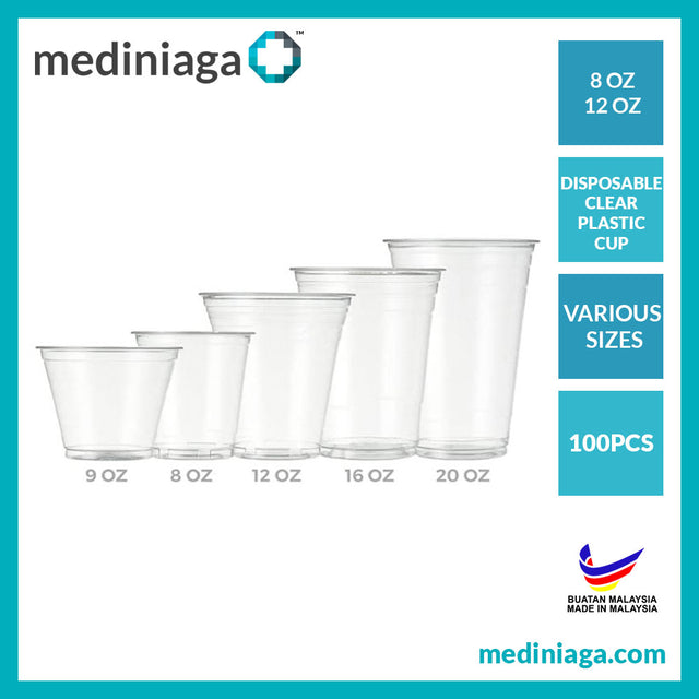 Clear PP cups · 230 ml