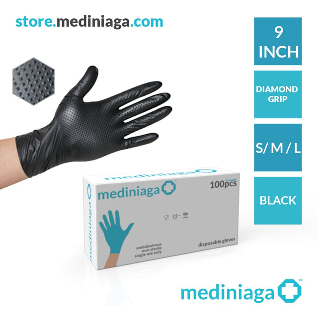 Diamond Grip nitrile gloves