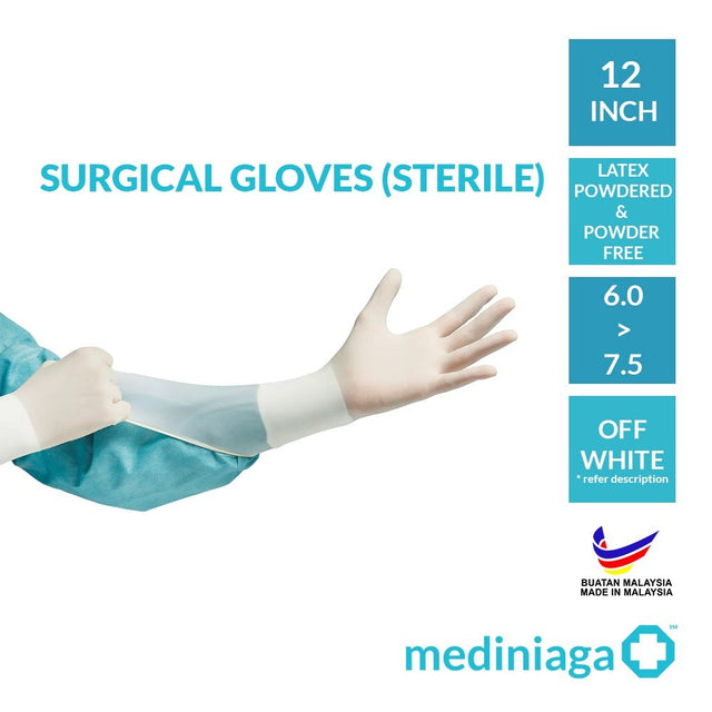Sterile latex gloves