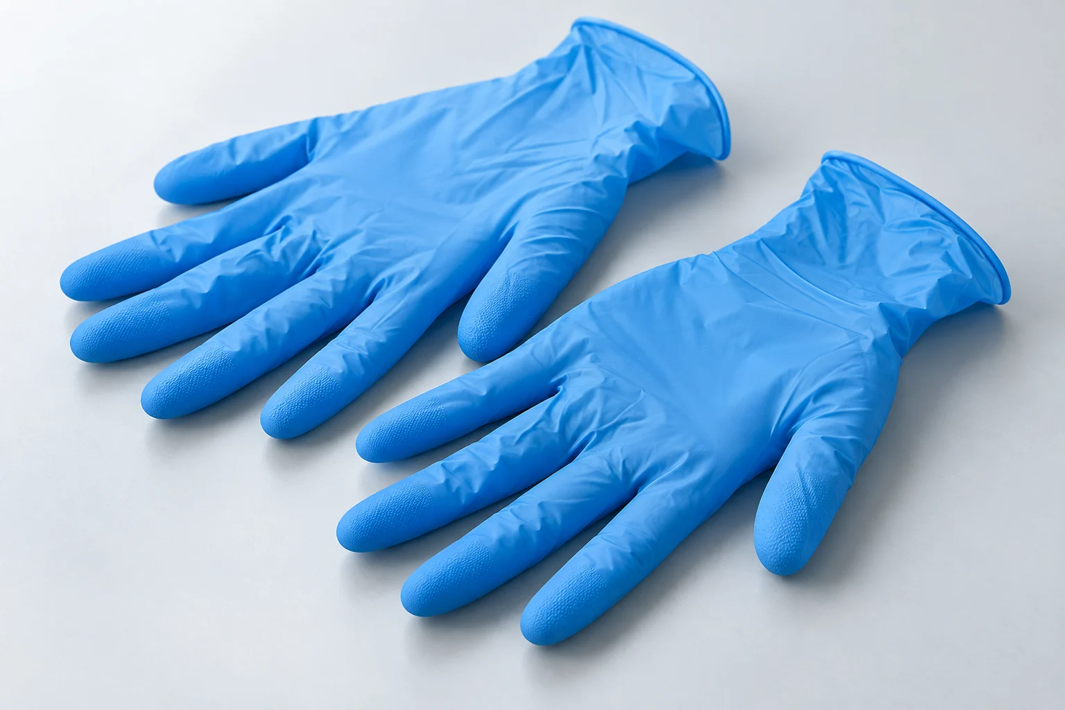 Illustrative nitrile examination gloves